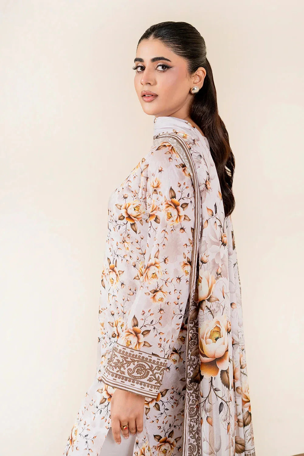 3PC Unstitched Printed Lawn Suit | KLP-3942 Printed KHAS STORES