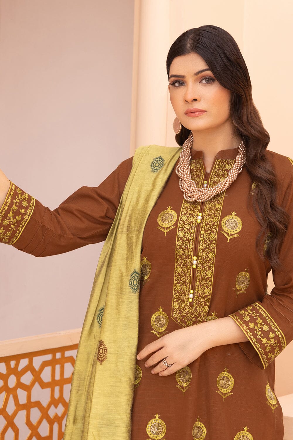 3Pcs Unstitched Emb Khaddar KKE-2271 KHAS STORES
