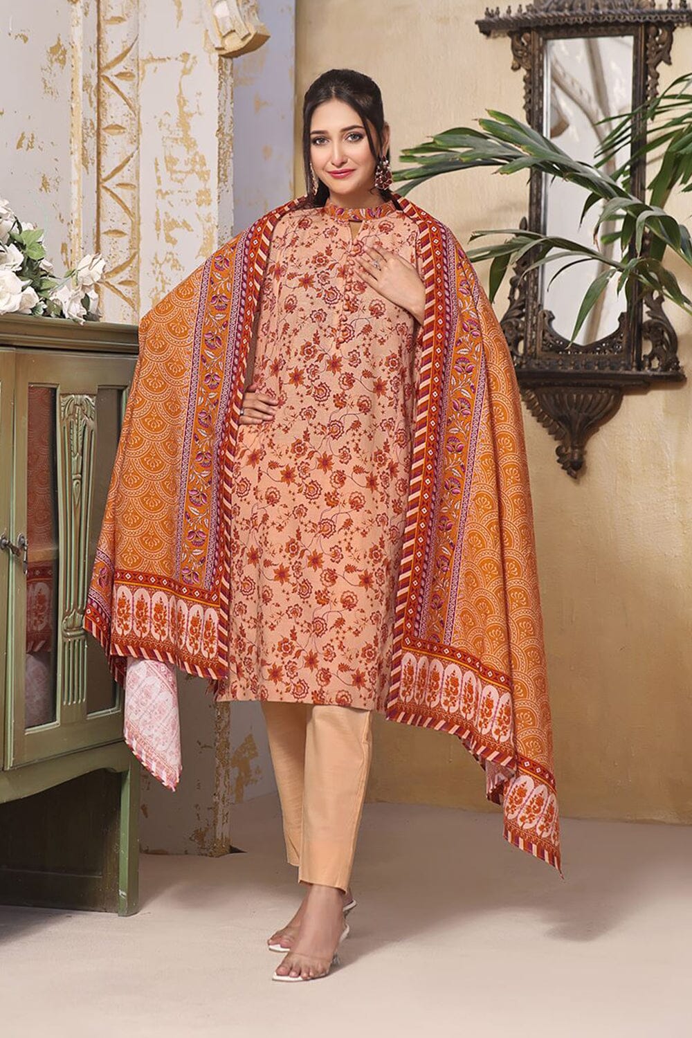3Pcs Unstitched Khaddar SUIT KKH-2364 KHAS STORES