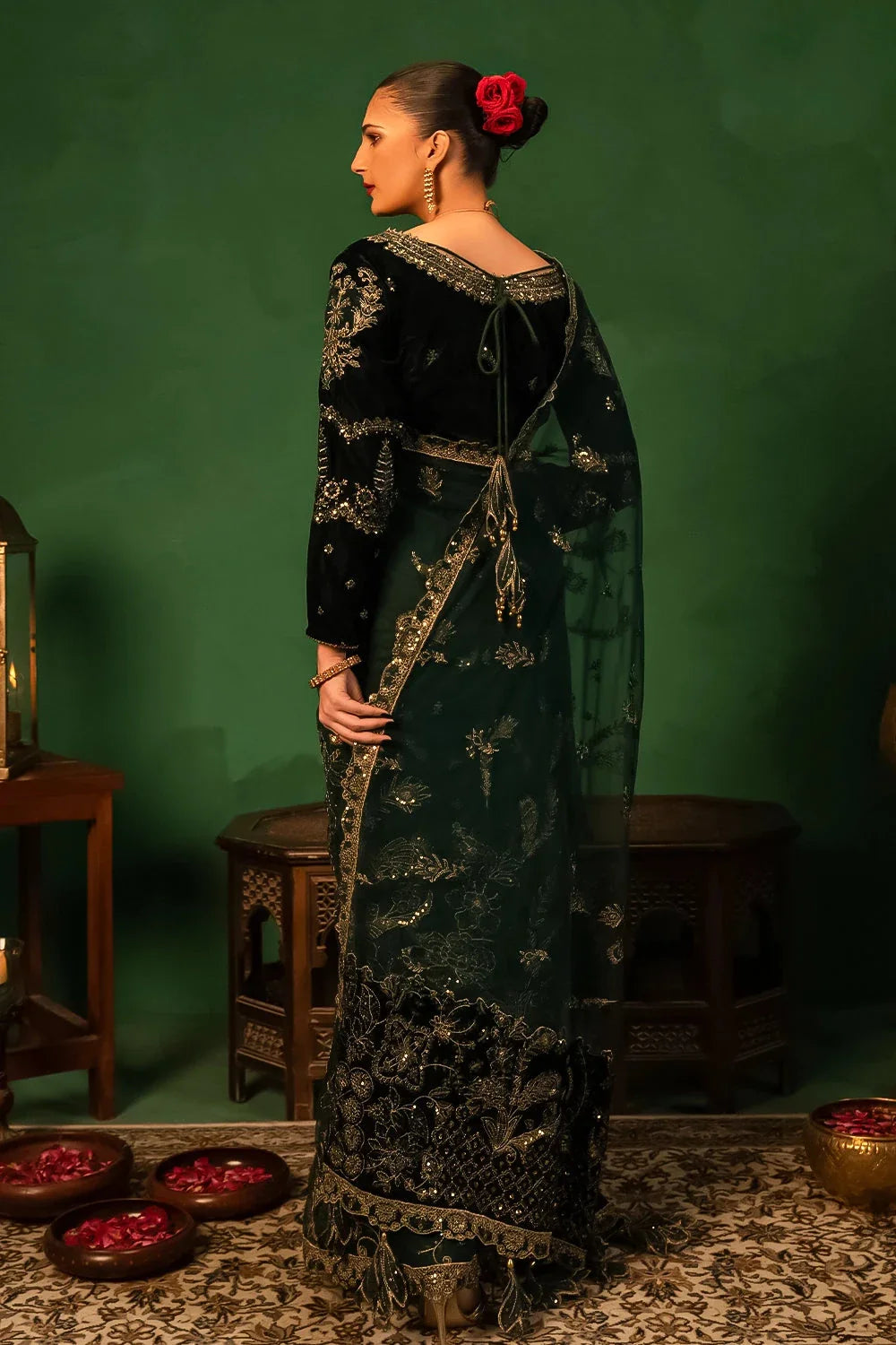 Embroidered Unstitched Luxury Saree KNAC-2994 Embroidered KHAS STORES