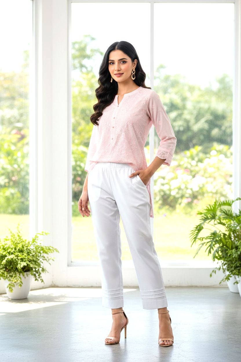 FANCY TROUSER BT-032 WHITE KHAS STORES