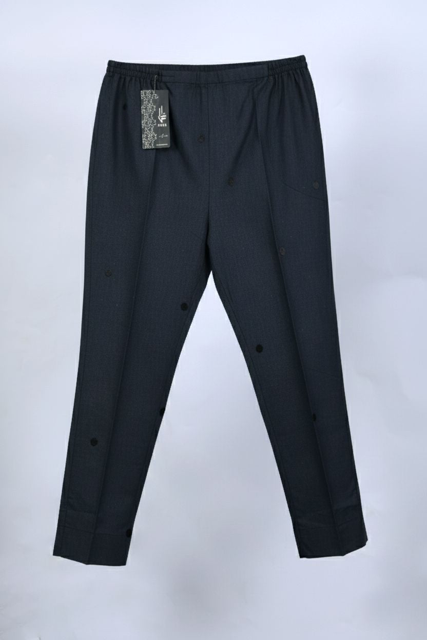FANCY TROUSER TE-012 Charcoal Black KHAS STORES