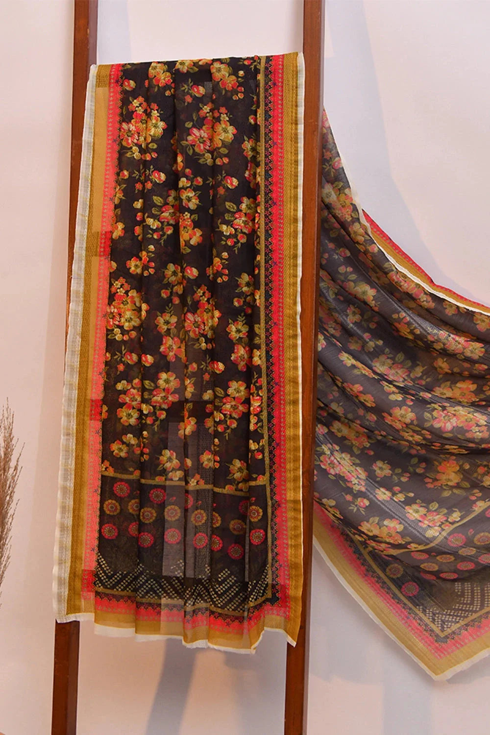 Jacquard Cotton Net Dupatta KOE-2667 Embroidered KHAS STORES