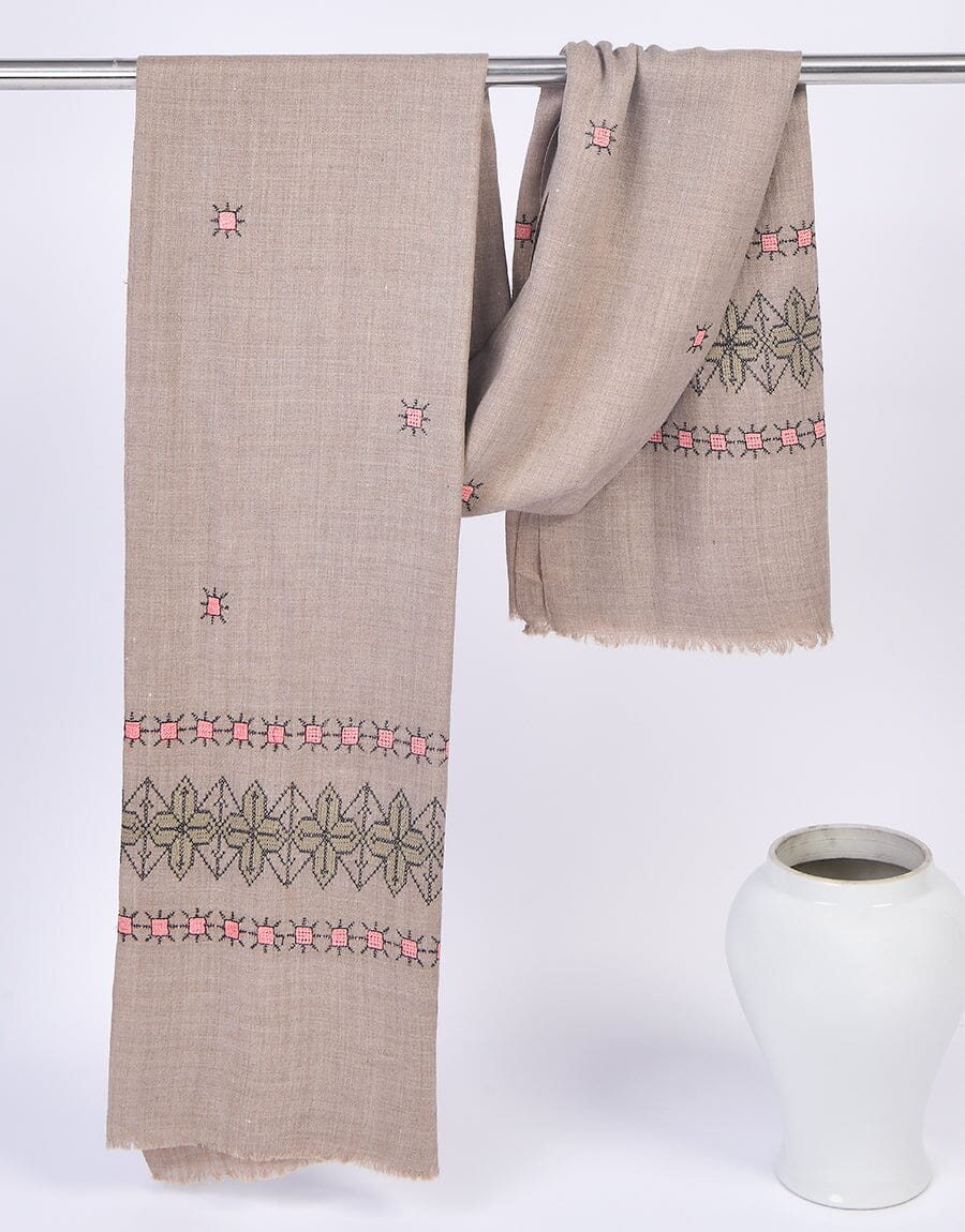 Machine Embroidery SHAWL S-007 Apparel & Accessories KHAS STORES