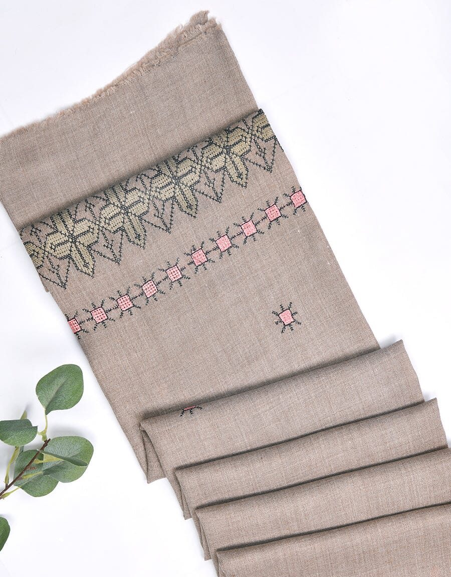 Machine Embroidery SHAWL S-007 Apparel & Accessories KHAS STORES