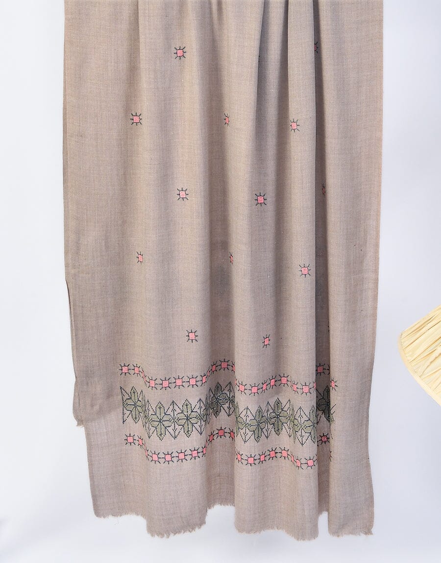 Machine Embroidery SHAWL S-007 Apparel & Accessories KHAS STORES