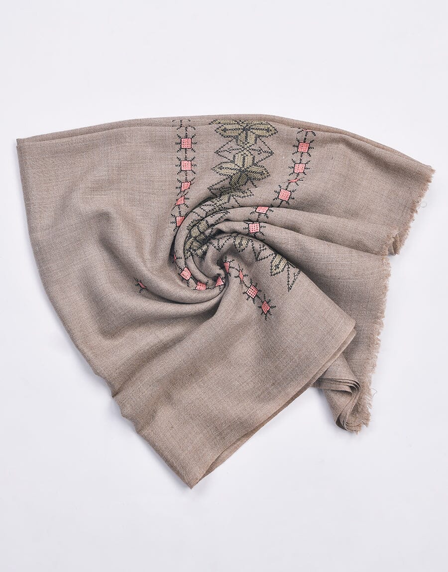 Machine Embroidery SHAWL S-007 Apparel & Accessories KHAS STORES