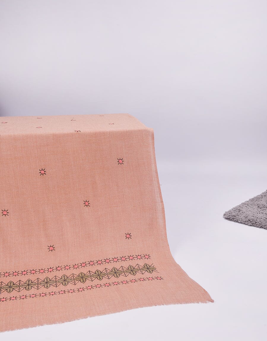 Machine Embroidery SHAWL S-011 Apparel & Accessories KHAS STORES