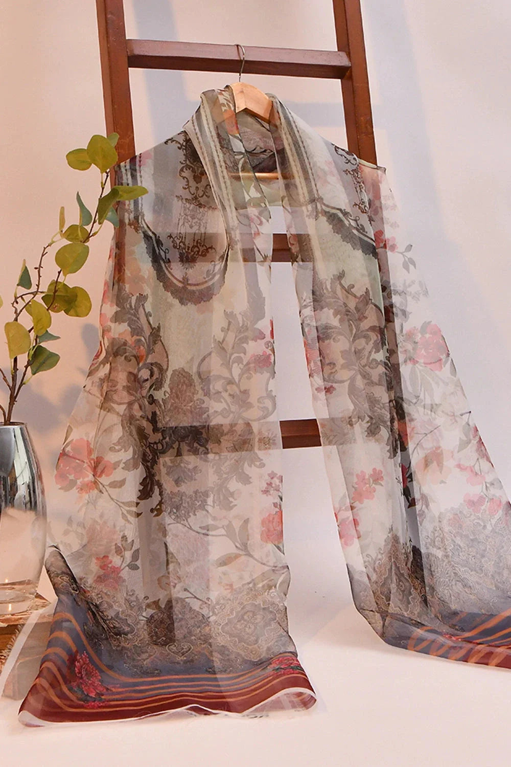 Organza Dupatta KCC-1468 Embroidered KHAS STORES
