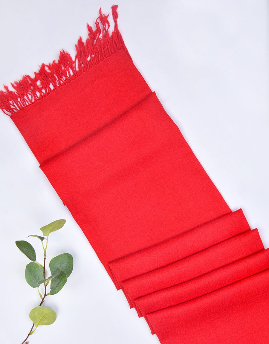PASHMINA SHAWL-Red Apparel & Accessories KHAS STORES