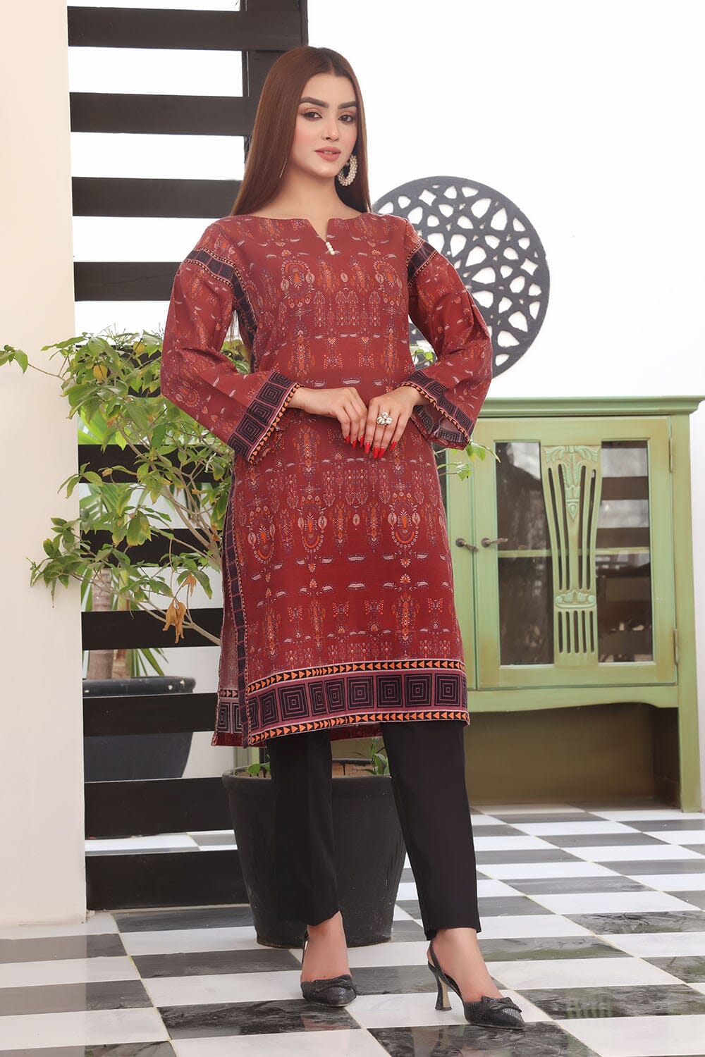 Stitched Self Jacquard Shirt DR-2299 KHAS STORES