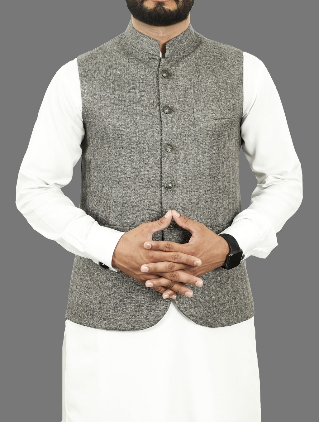 WAISTCOAT WCAB-003 Dark Grey Waist coats FASSTIMEN