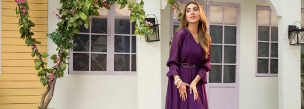 Purple Stylish Cuts Maxi Dress