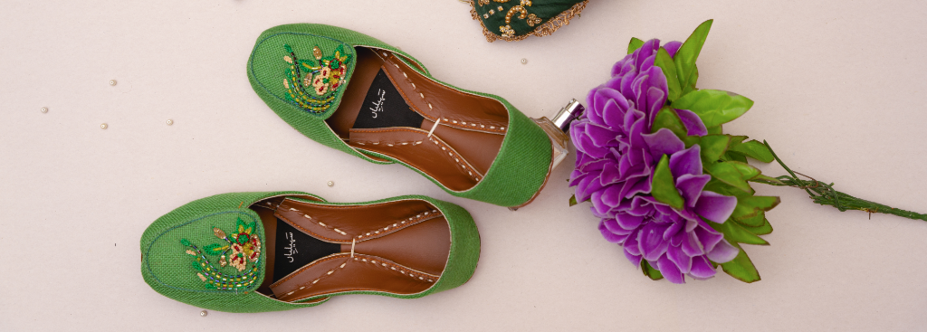 Green Khussa Shoes