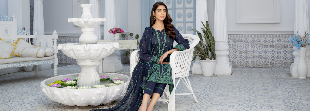 3 Piece Embroidered Lawn Dress