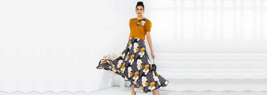 Western Floral Skirt Dress