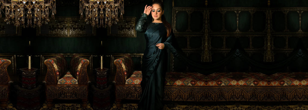 Emerald Shiny Saree