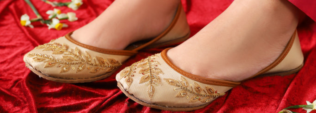 Golden Khussa Shoes