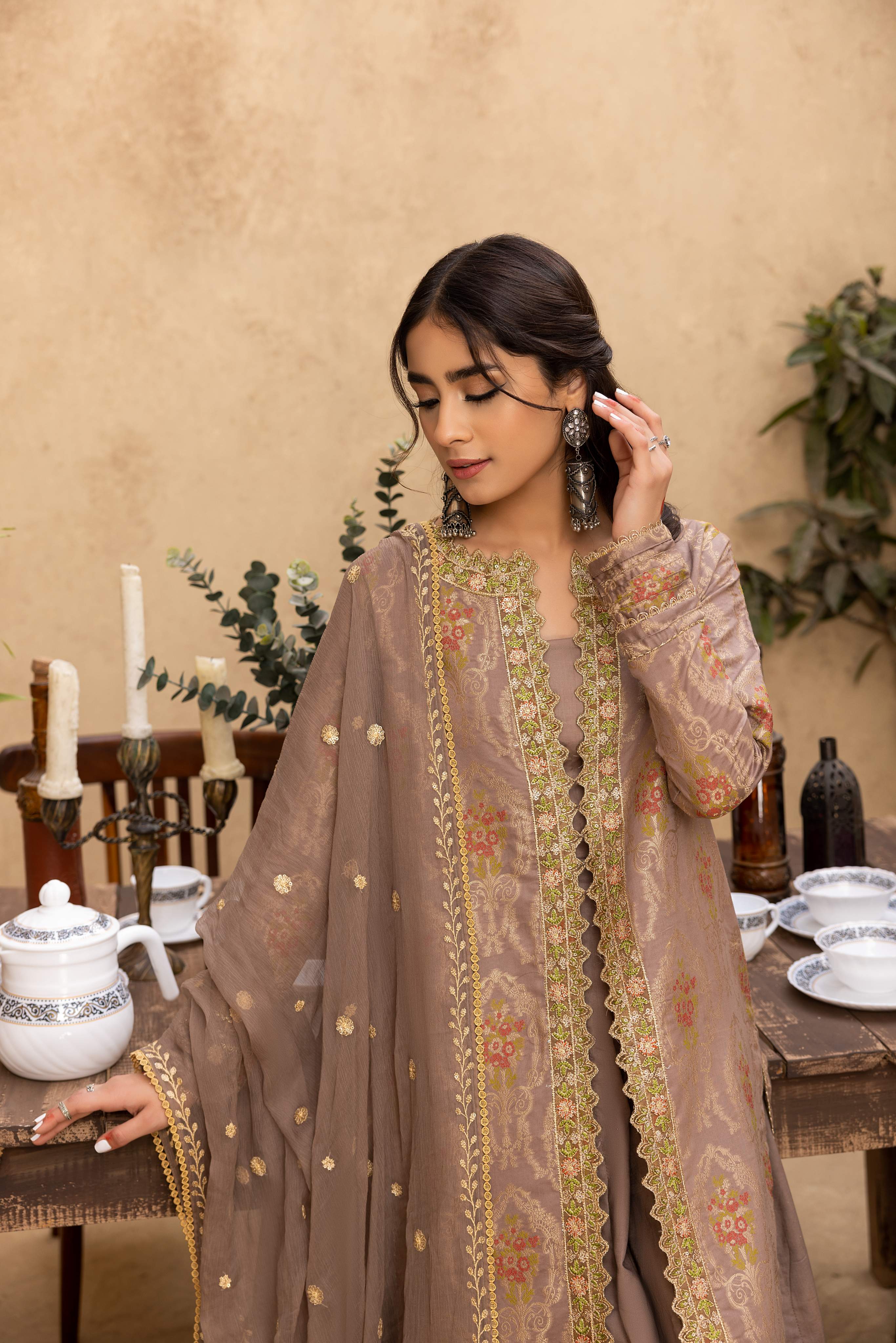 Ishq - Embroidered Jacquard - IS - 09
