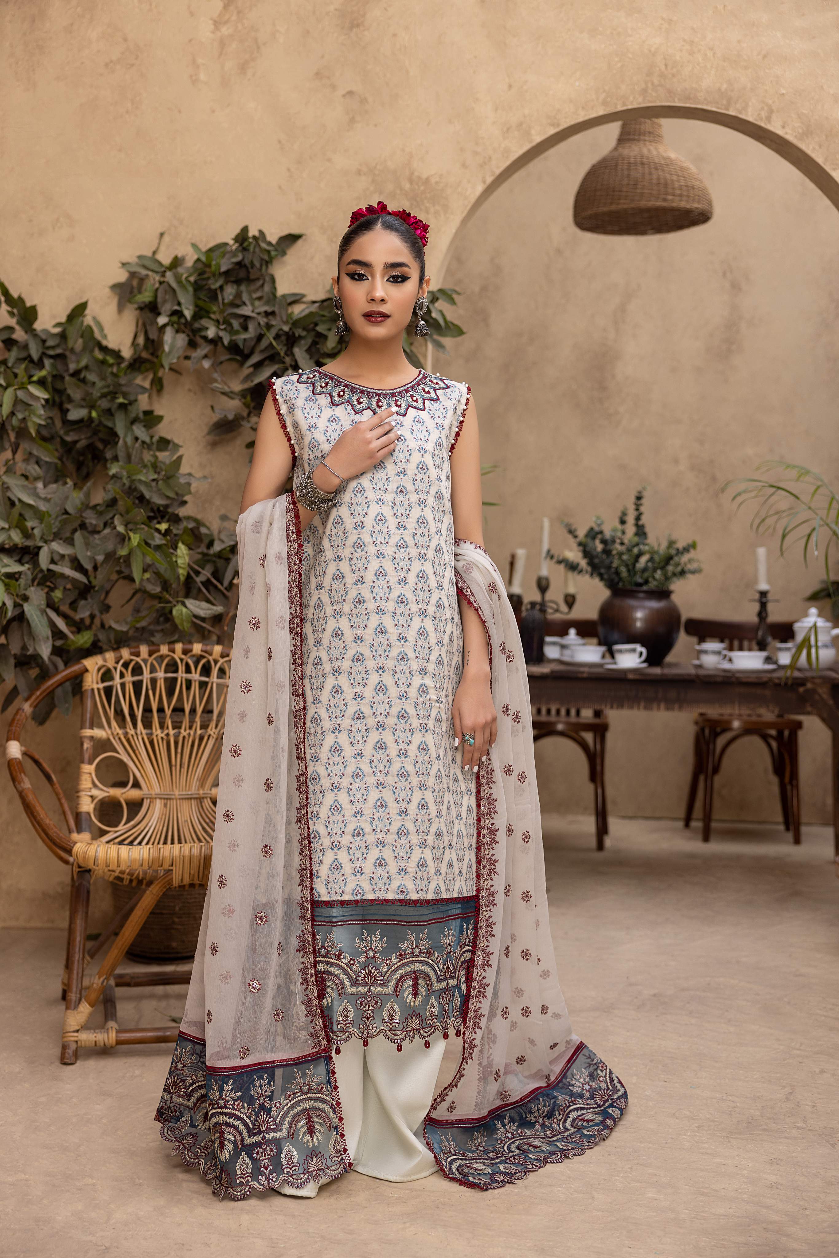 Ishq - Embroidered Jacquard - IS - 08