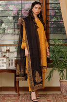 3 Piece Unstitched Chiffon Embroidered - Saffron