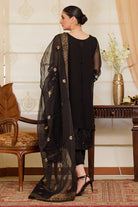 3 Piece Unstitched Chiffon Embroidered - Magnetic night