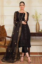 3 Piece Unstitched Chiffon Embroidered - Magnetic night