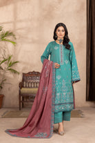 Qalb D-40 : Embroidered Doria Lawn 3pc