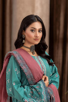 Qalb D-40 : Embroidered Doria Lawn 3pc