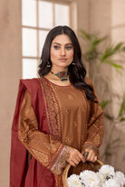 Qalb D-39 : Embroidered Doria Lawn 3pc