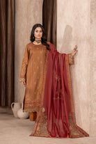 Qalb D-39 : Embroidered Doria Lawn 3pc