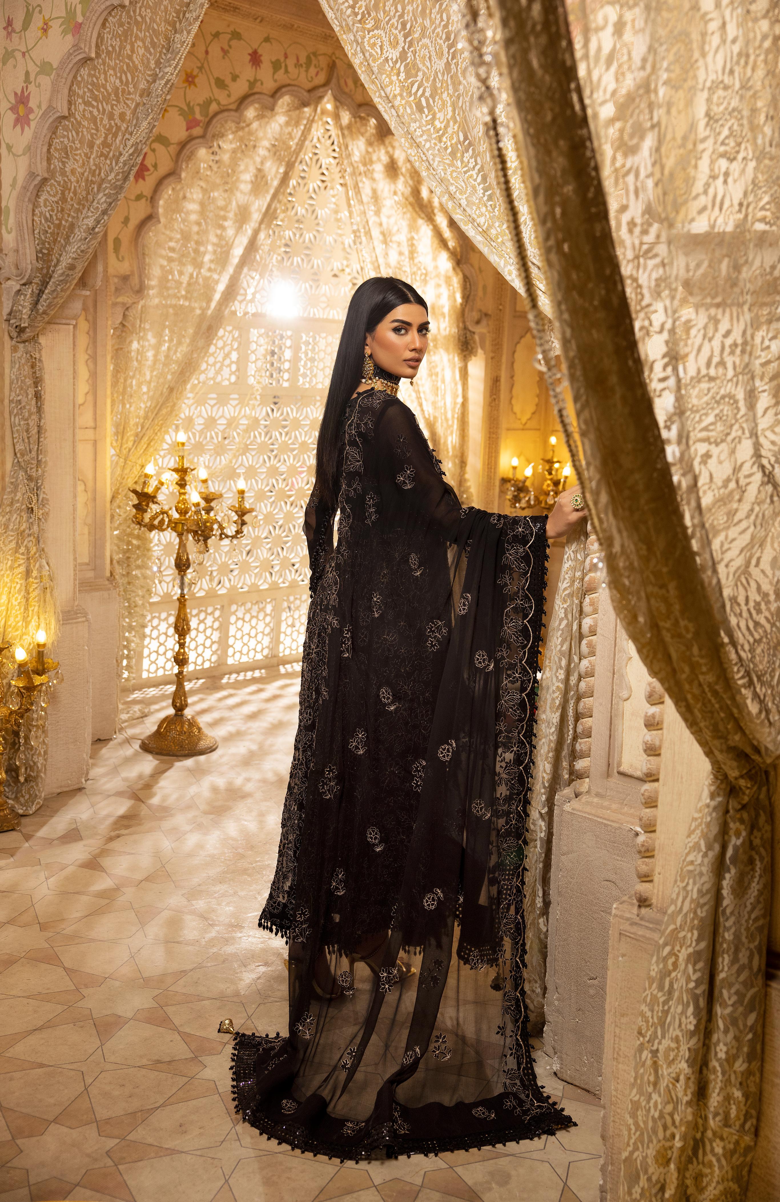 Naqsh N-14 : Unstitched Luxury Chiffon 3PC