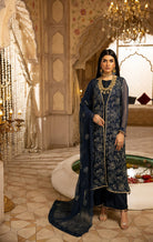 Naqsh N-18 : Unstitched Luxury Chiffon 3PC