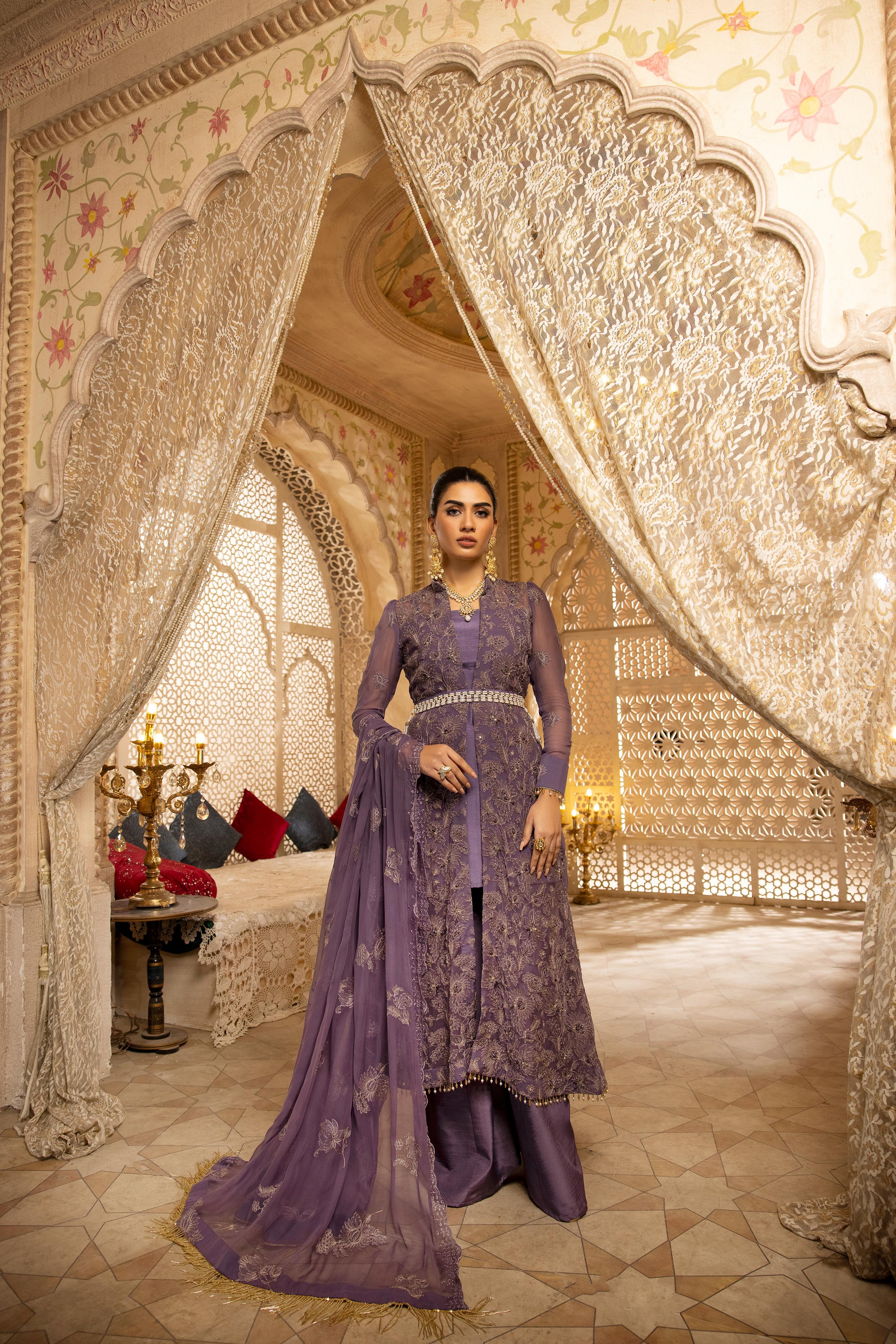 Naqsh N-19 : Unstitched Luxury Chiffon 3PC