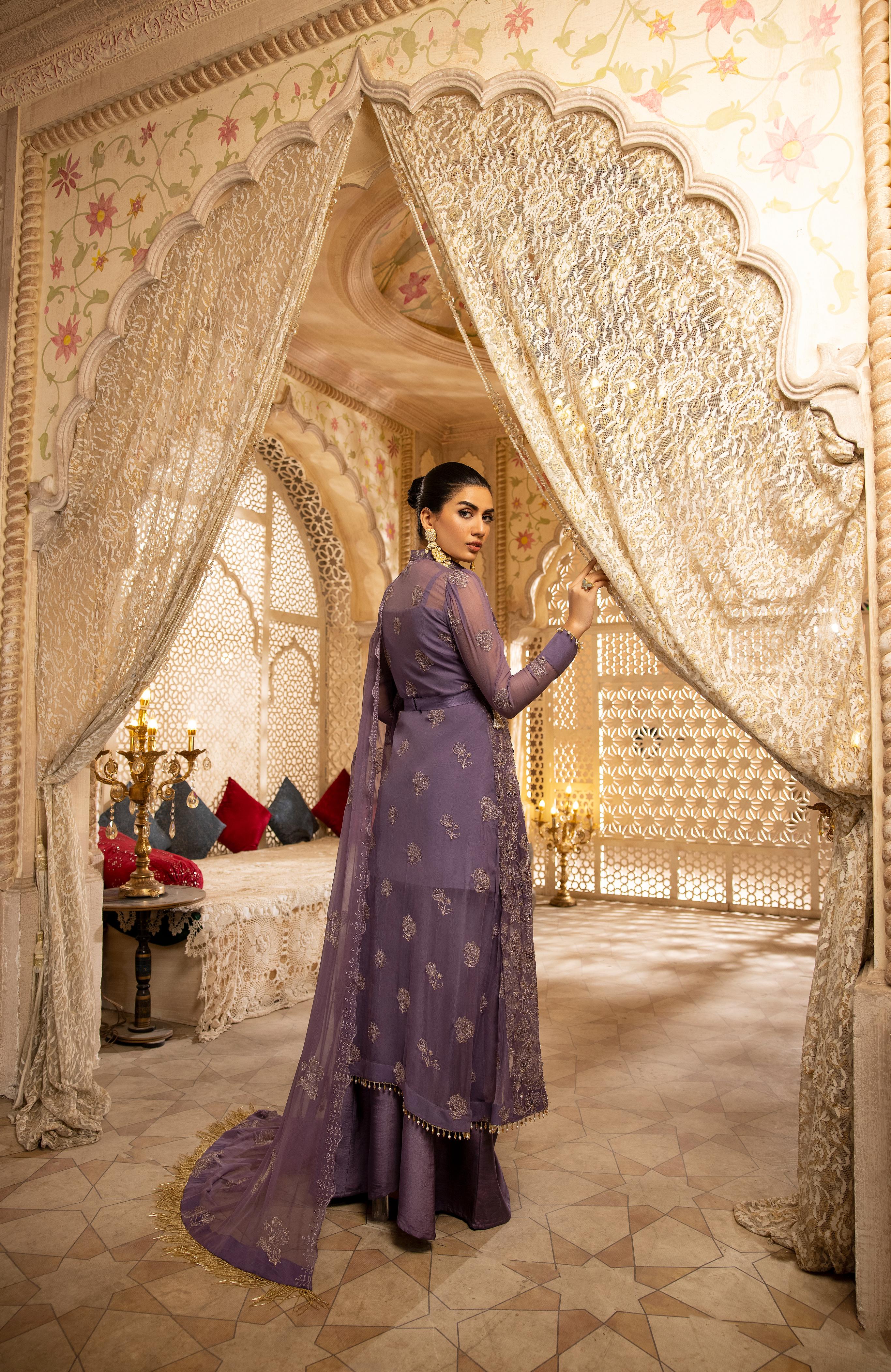 Naqsh N-19 : Unstitched Luxury Chiffon 3PC