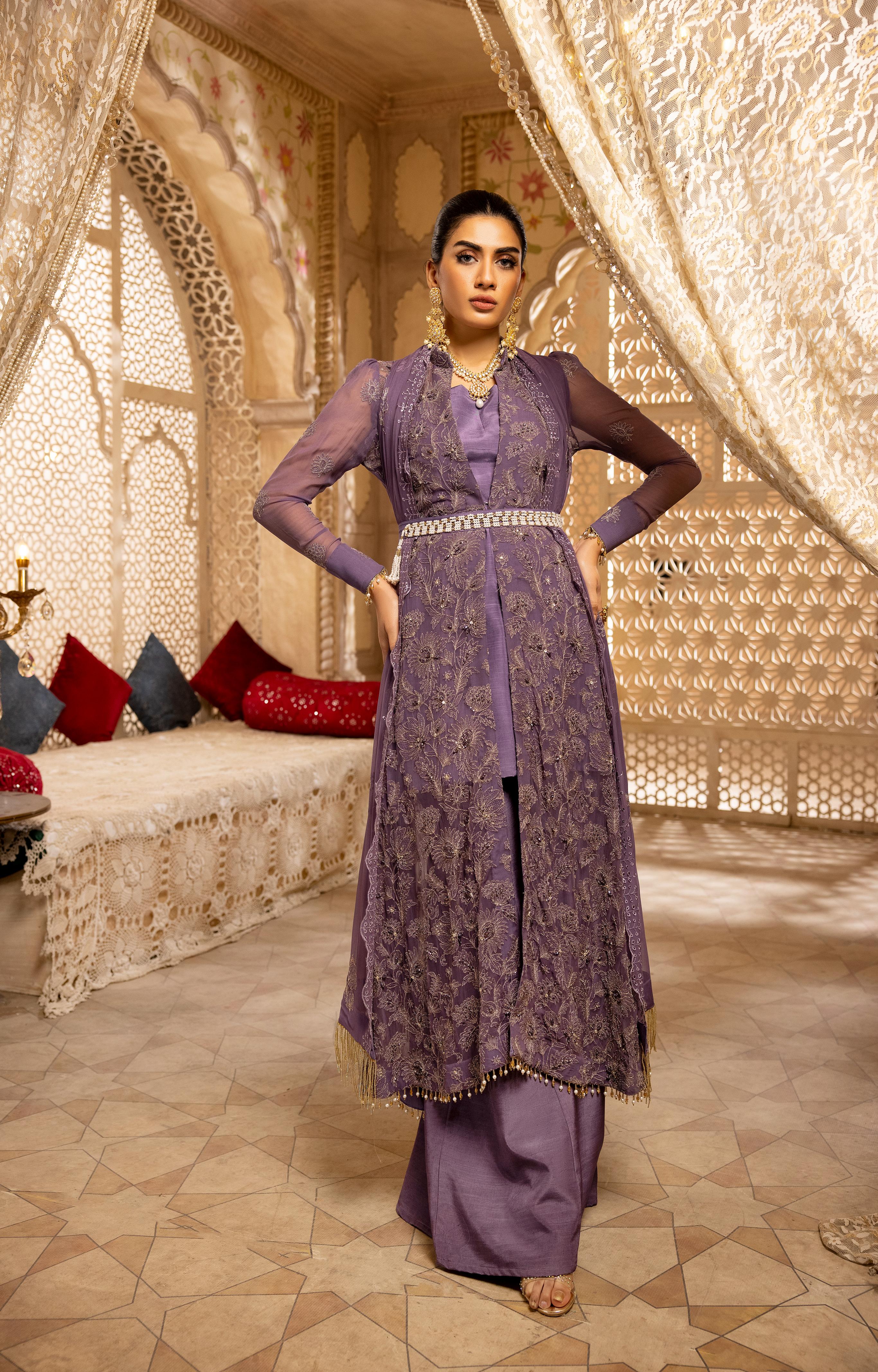 Naqsh N-19 : Unstitched Luxury Chiffon 3PC