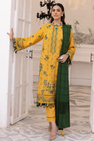Saffron SA-11 : Unstitched Embroidered Dhanak 3PC