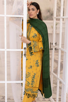 Saffron SA-11 : Unstitched Embroidered Dhanak 3PC