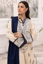 Saffron SA-08 : Unstitched Embroidered Dhanak 3PC