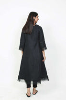 Pret Wear 3 Piece Solid Black Raw Silk Suit