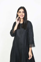 Pret Wear 3 Piece Solid Black Raw Silk Suit