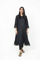 Pret Wear 3 Piece Solid Black Raw Silk Suit