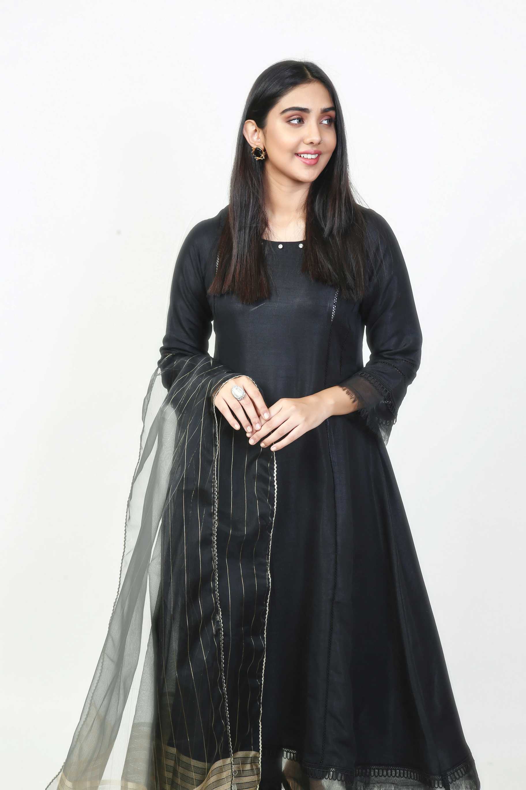 Pret Wear 3 Piece Solid Black Raw Silk Suit