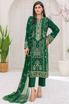 Mehr-O-Maah M-13 : Unstitched Embroidered Slub Karandi 3PC