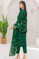 Mehr-O-Maah M-13 : Unstitched Embroidered Slub Karandi 3PC
