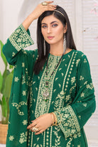 Mehr-O-Maah M-13 : Unstitched Embroidered Slub Karandi 3PC