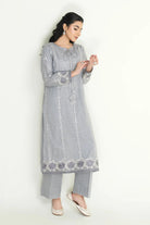 2PC Stitched Embroidered Lawn Shirt & Trouser | RKTE-3855 Embroidered KHAS STORES 