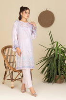 2PC Stitched Printed Crepe Silk Shirt and Trouser RTW-KSTL-107 Printed KHAS STORES 