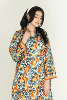 2PC Stitched Printed Lawn Shirt & Trouser | RTW-KST-3460 Printed KHAS STORES 