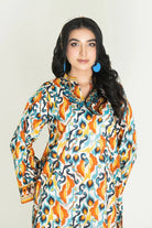 2PC Stitched Printed Lawn Shirt & Trouser | RTW-KST-3460 Printed KHAS STORES 
